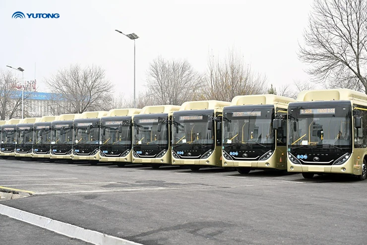 52 Yutong Natural Gas Buses Delivered to Gulistan, with Uzbek President Attending the Handover Ceremony