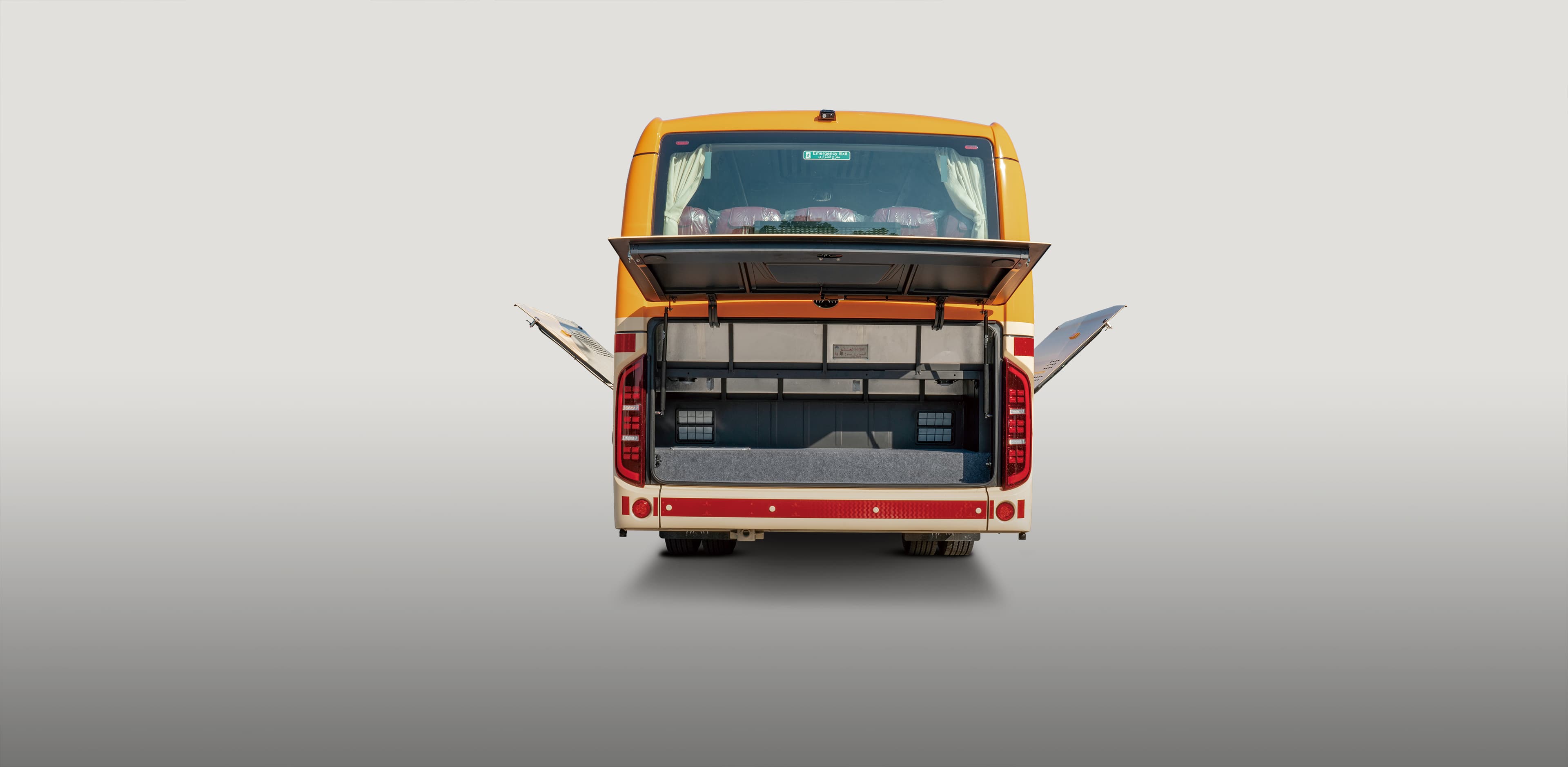 High-opening rear cabin door